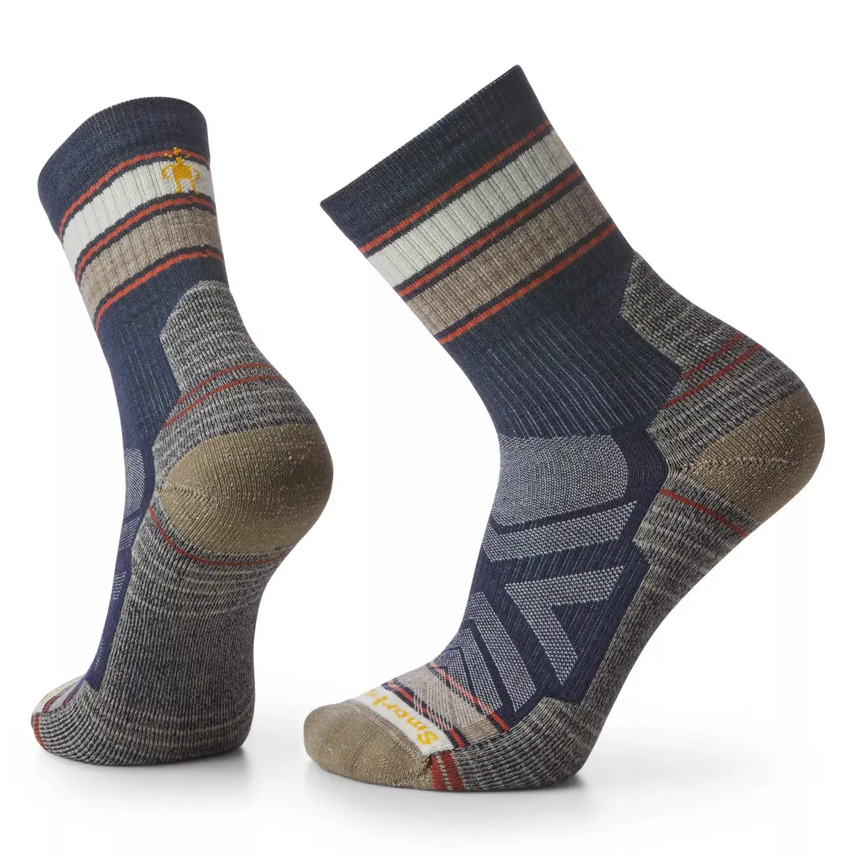 Hike Light Cushion Striped Mid Crew Socks - Sw001609 1