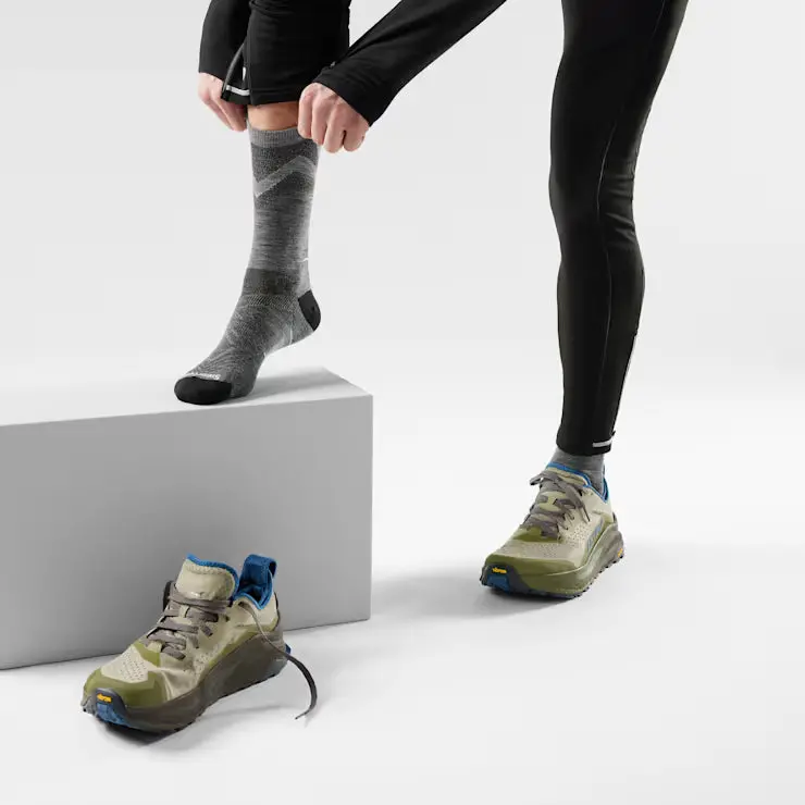 Run Zero Cushion Mid Crew Pattern Socks - Sw001656 6