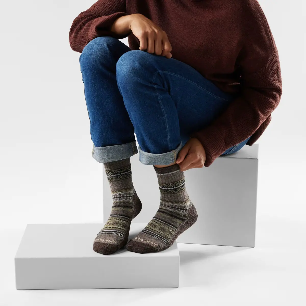 Everyday Snowed In Sweater Light Cushion Crew Socks - Sw002186 6