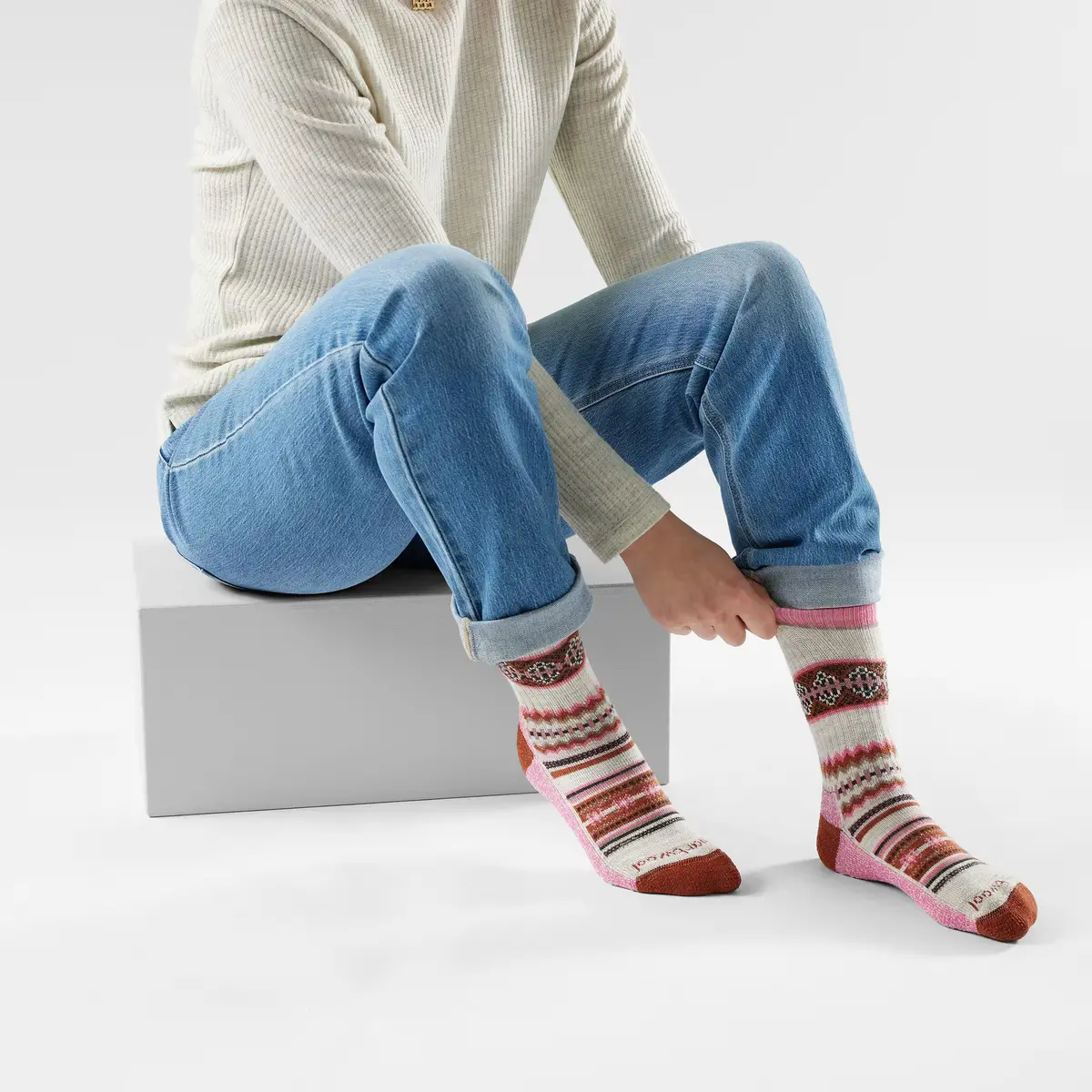 Everyday Snowed In Sweater Light Cushion Crew Socks - Sw002186 8