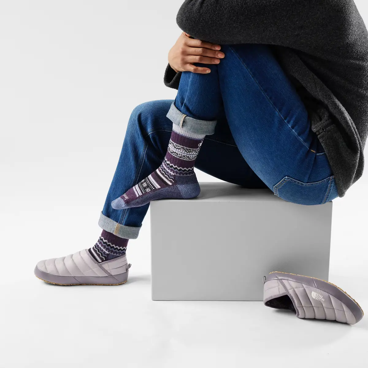 Everyday Snowed In Sweater Light Cushion Crew Socks - Sw002186 10