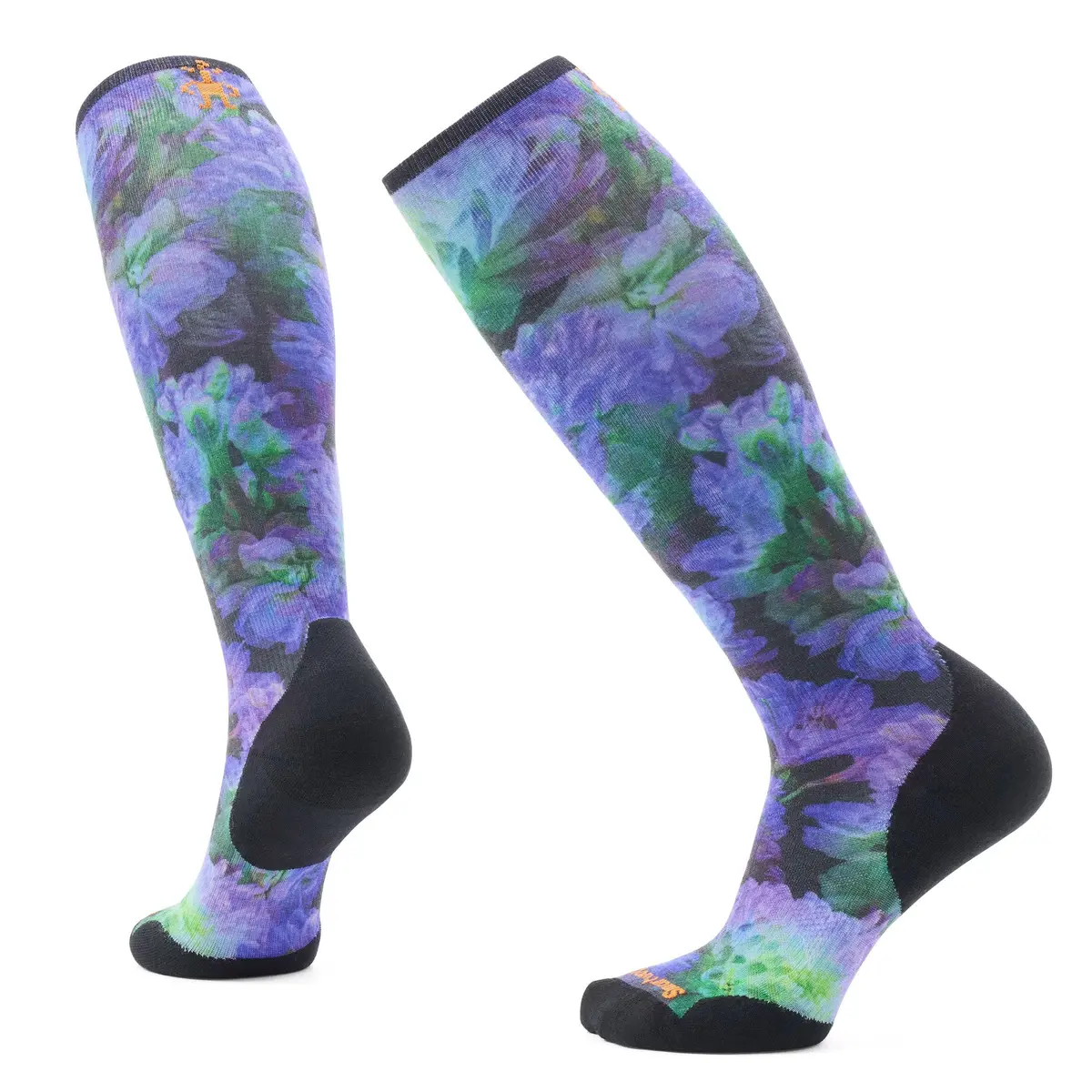 Ski Targeted Cushion Electric Lotus Print Otc Socks (Women's) - Sw002512 1
