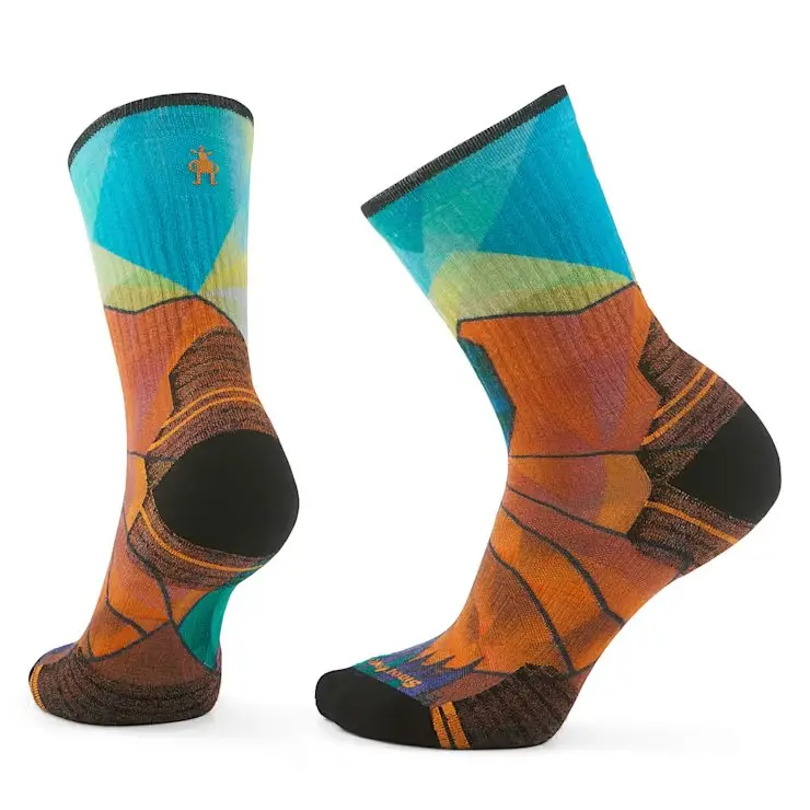 Hike Mountain Prism Print Crew Socks - Targeted Cushion (Women's) - Sw002688 1