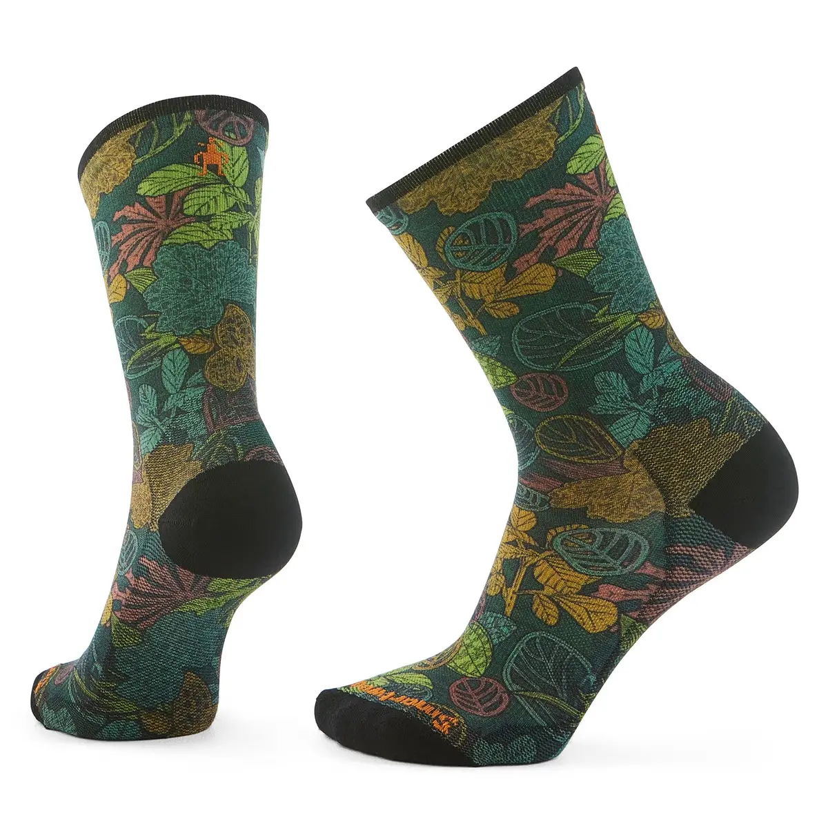 Bike Zero Cushion Aloha Forest Print Crew Socks - Sw002703 1