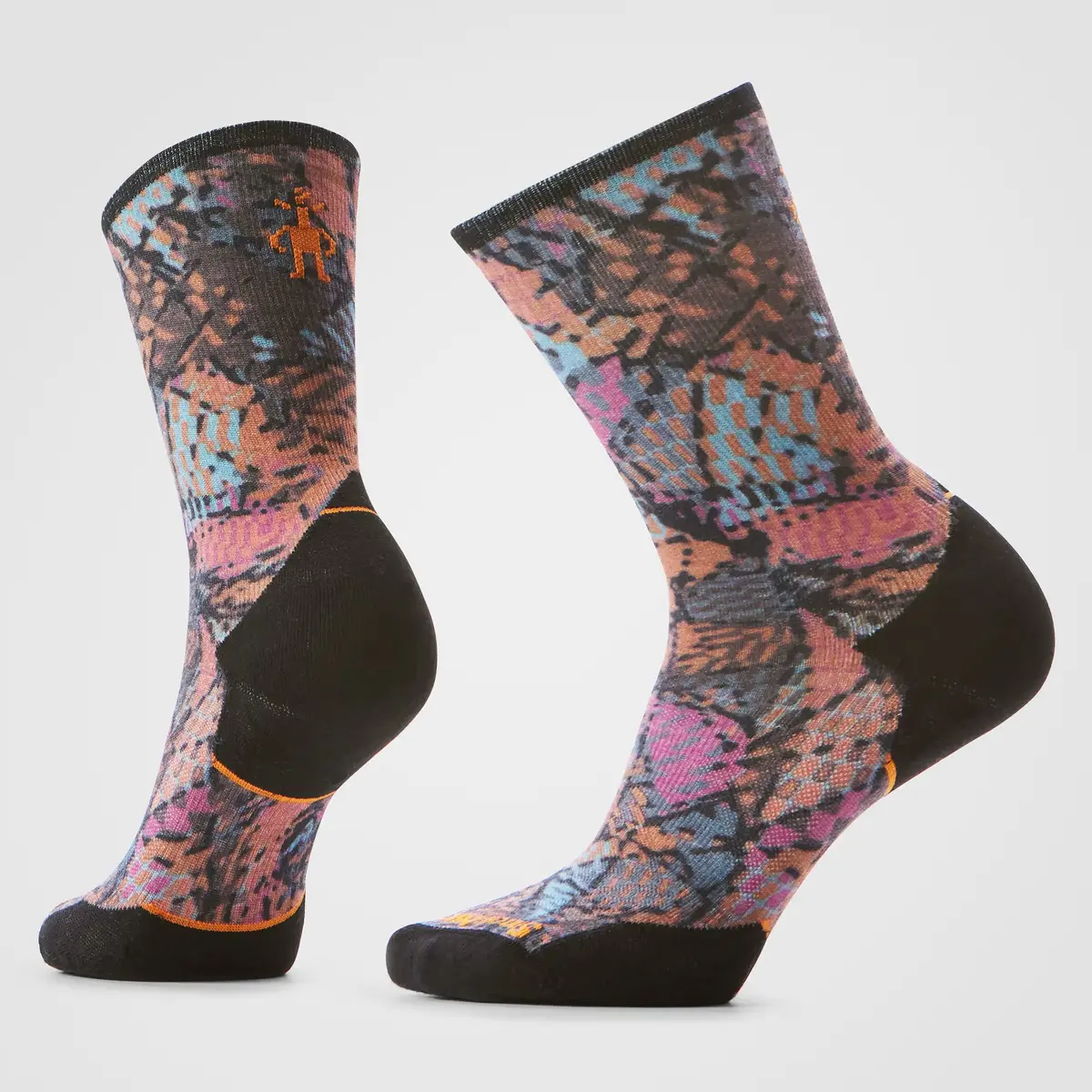Trail Run Targeted Cushion Triangle Prism Print Crew Socks (Women's) - Sw002884 1
