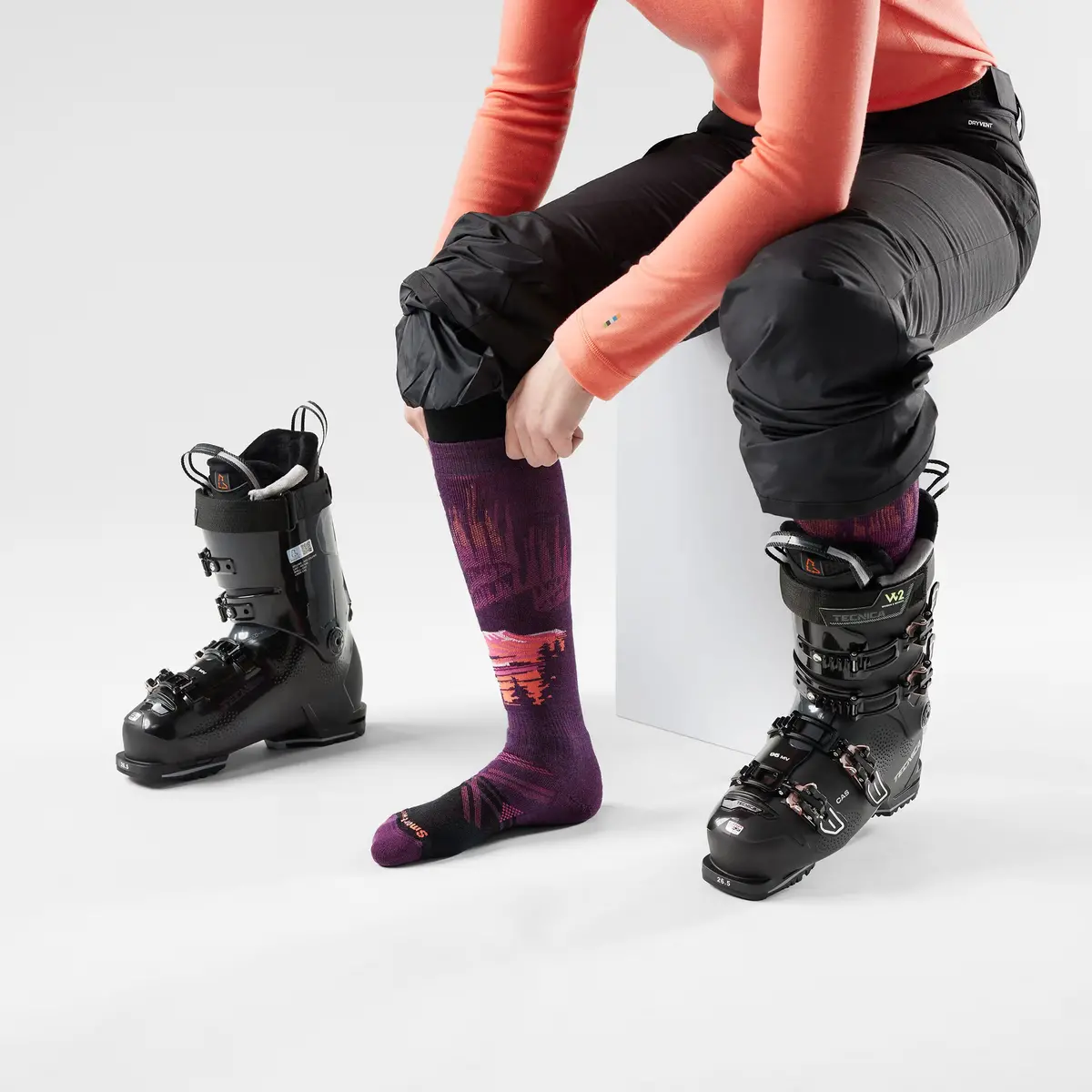 Ski Alpine Auroras Over The Calf Socks - Full Cushion (Women's) - Sw002908 4