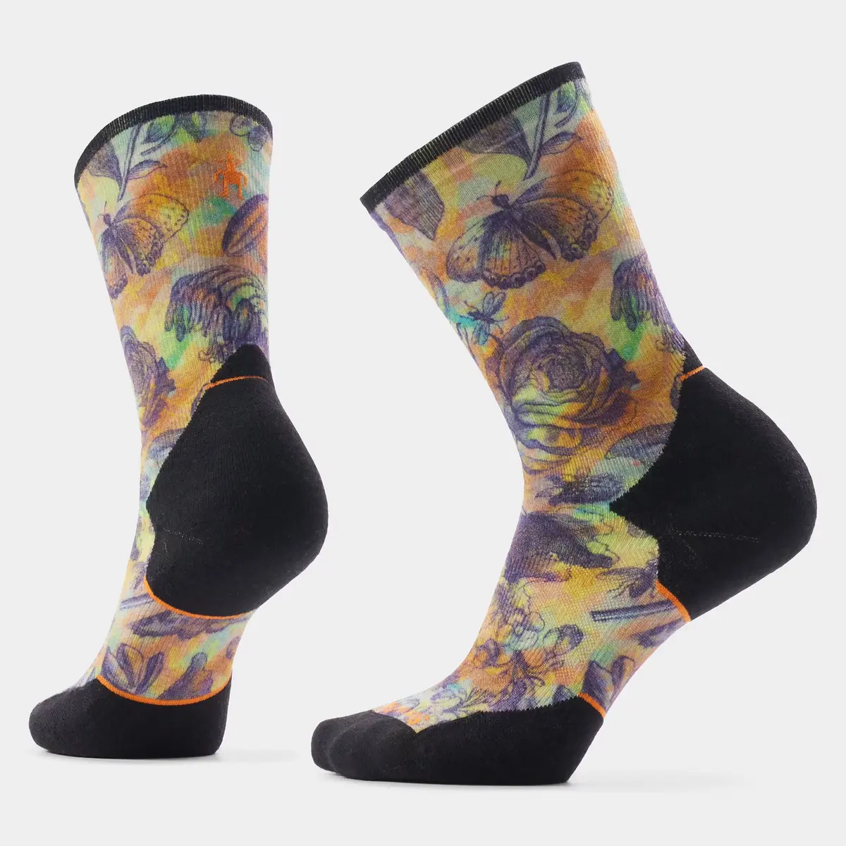 Trail Run Targeted Cushion Floral Party Print Crew Socks (Women's) - Sw003029 1