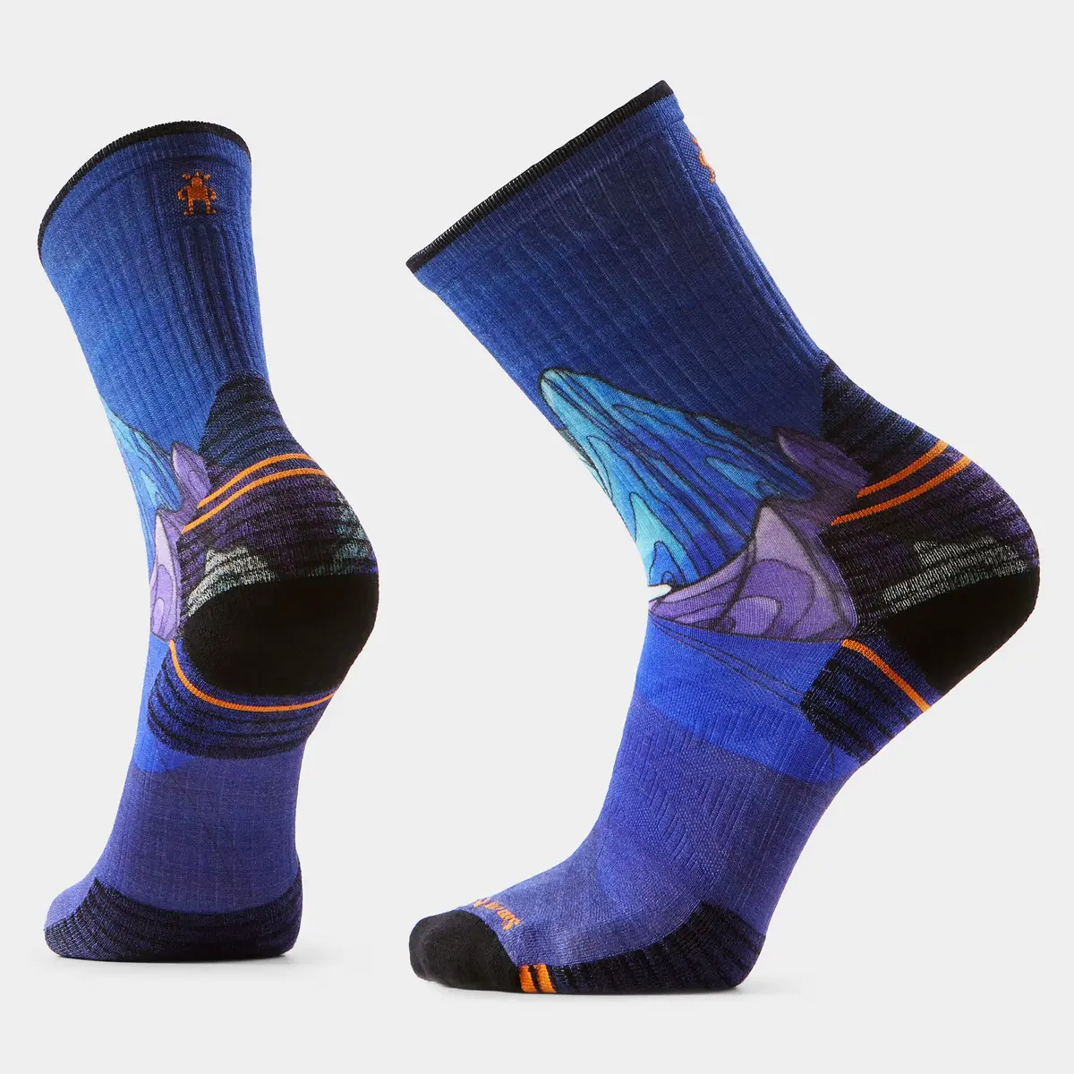 Hike Targeted Cushion Mountain Myth Print Crew Socks - Sw003033 1