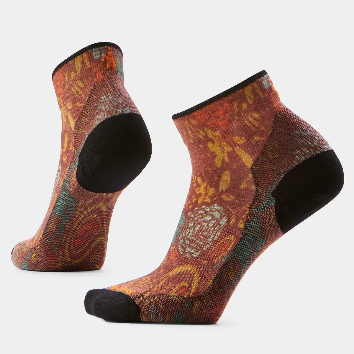 Bike Zero Cushion Paisley Print Ankle Socks (Women's) - Sw003103 1