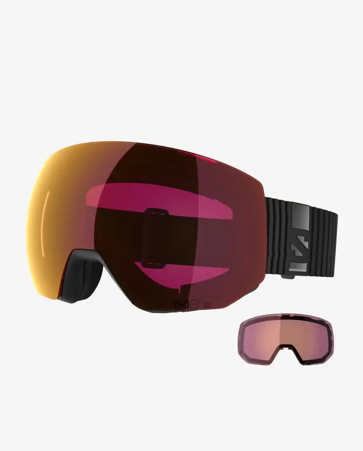 Radium Pro Sigma Goggles (And Extra Lens) - Black W/ Sigma Poppy Red Lens + Sigma Light Blue Extra Lens 1