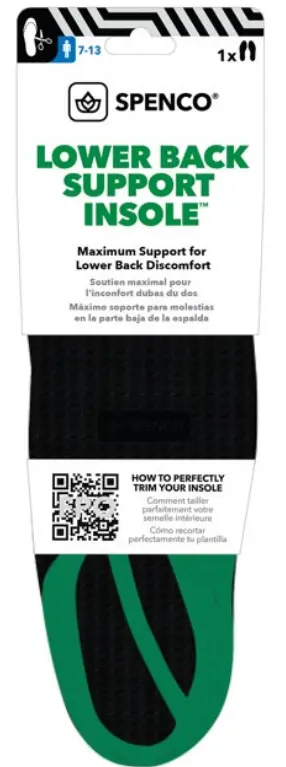 Lower Back Support Insole (Men's) 1