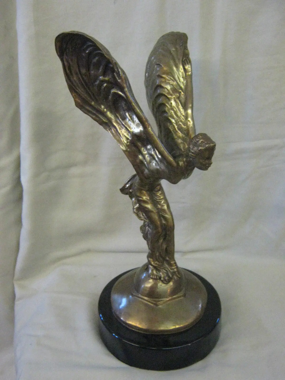 Bronze Figurine - Rolls Royce Logo On Marble Base 1