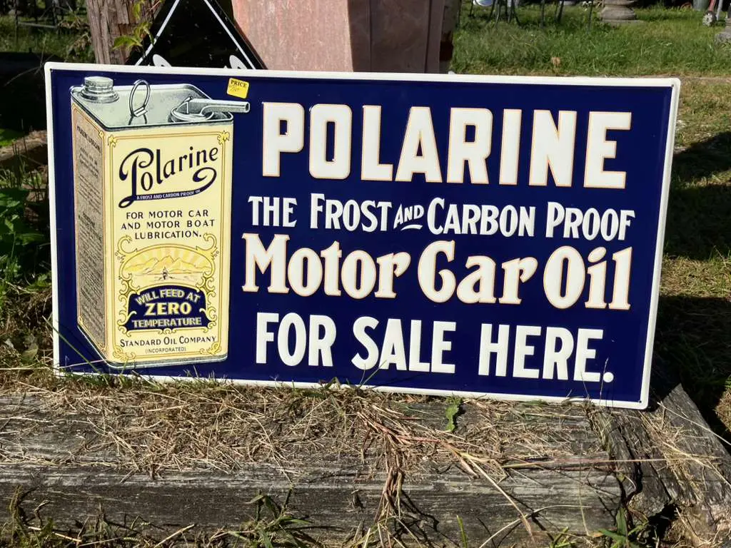 Sign Polarine Motor Car Oil Vintage Metal Sign 1