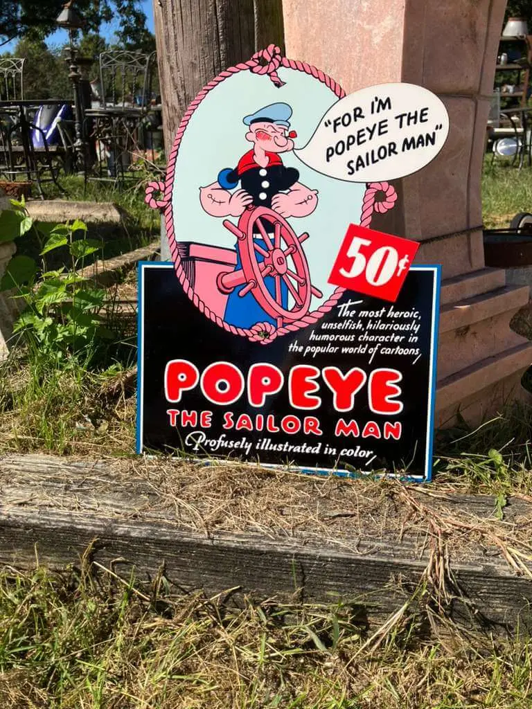 Vintage-Style Popeye The Sailor Man Steel Sign 1