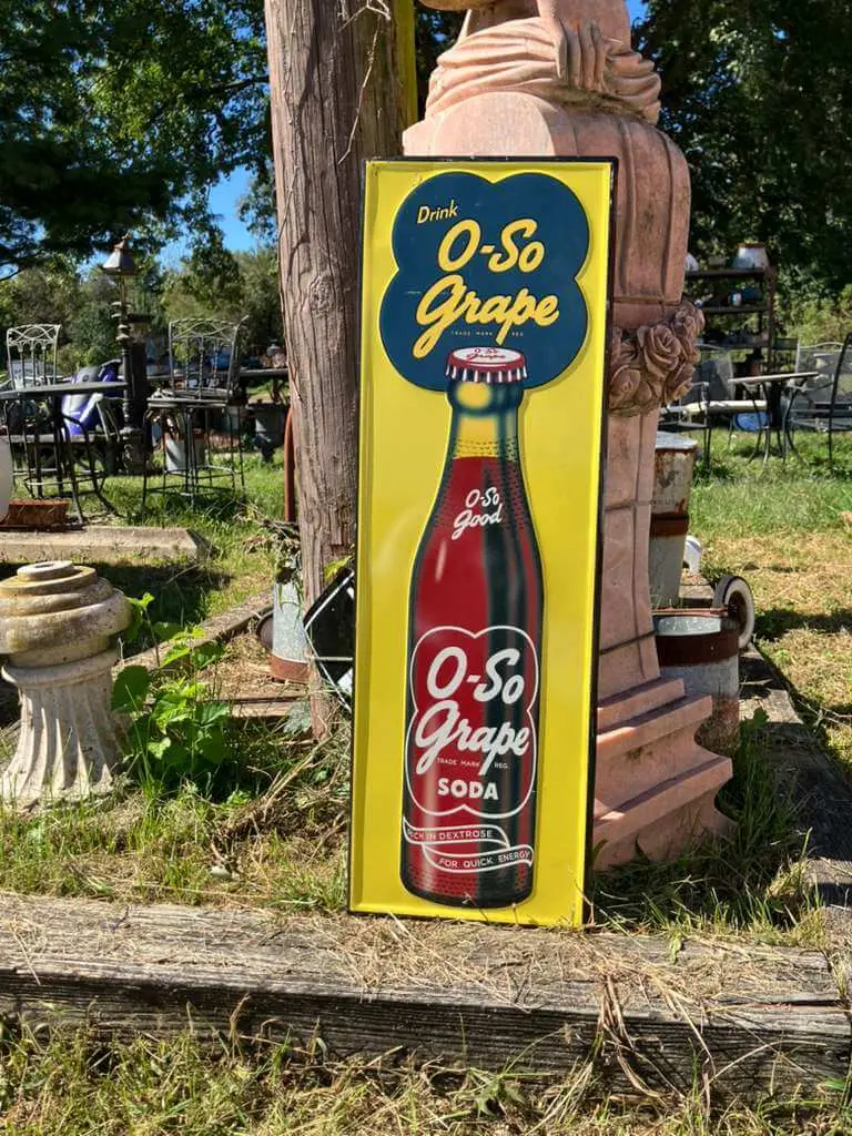 Vintage-Style Drink O-So Grape Soda Sign 1