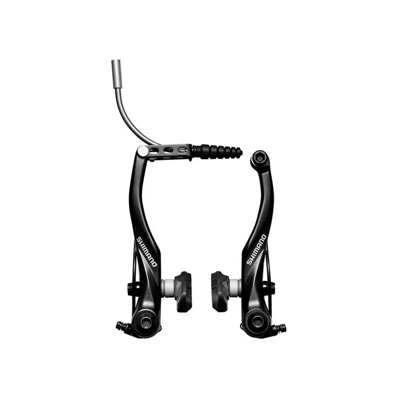 V-Brake, Br-T4000, Rear, X-Type (Thin Spacer Outside), S65t Shoe, 16.0/25.0Mm Fixing Bolts, W/Inner Cable Lead Unit 90 Deg, Black 1