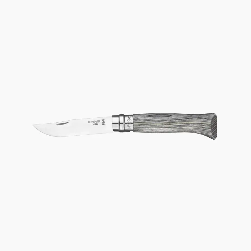 No.08 Folding Knife - Grey Laminated Birch 1