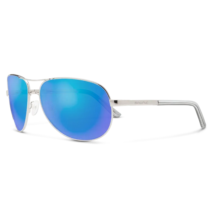 Aviator - Silver + Polarized Blue Mirror Lens 1