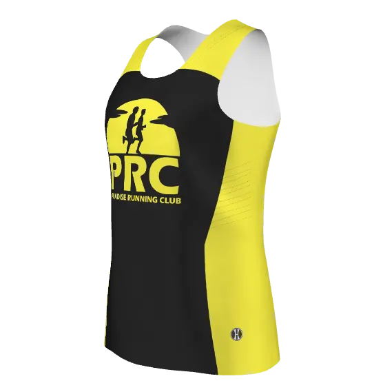 Paradise Running Club - Custom Sublimated Racer Singlet - Black/Yellow - (Women's) - Pre-Order 3