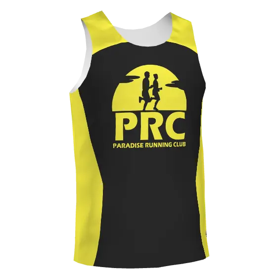 Paradise Running Club - Custom Sublimated Racer Singlet - Black/Yellow - (Men's) - Pre-Order 1