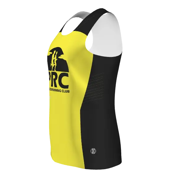 Paradise Running Club - Custom Sublimated Racer Singlet - Yellow/Black - (Women's) - Pre-Order 3