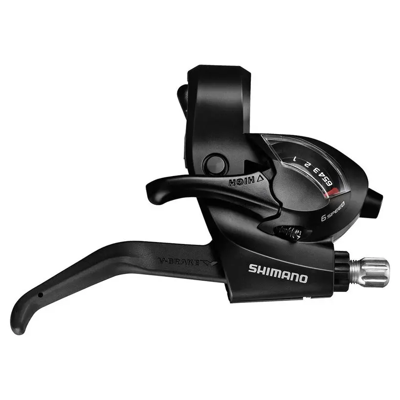 Shift/Brake Lever Set, St-Ef41, 3X6-Speed, Ez-Fire Plus, 2F-Steel/Resin, For V-Brake , Black 1