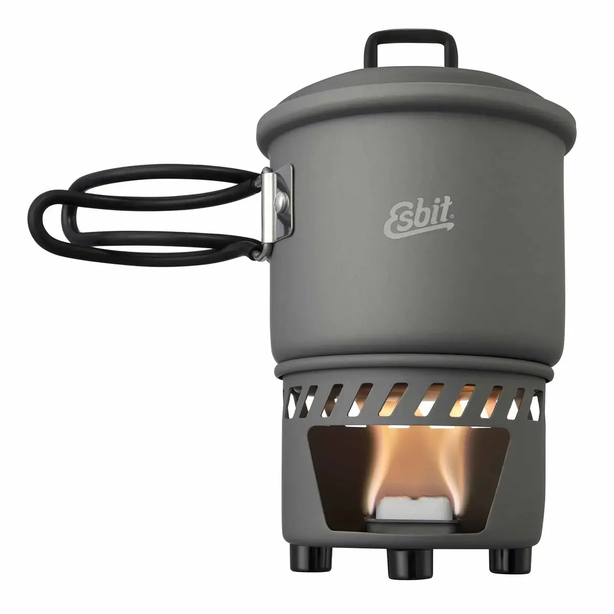 Camping Cookset For Solid Fuel - 585Ml, Hard Ano Aluminium 1