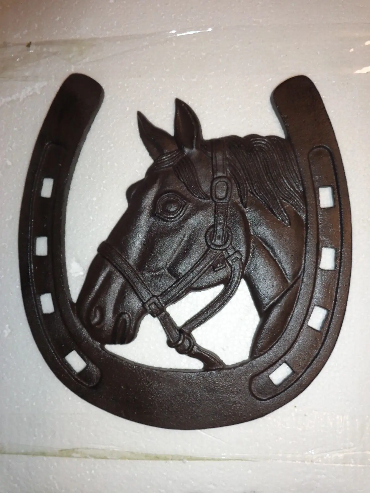 Cast Iron Sign -Horse Head Western Cowboy Wall Plaque 1