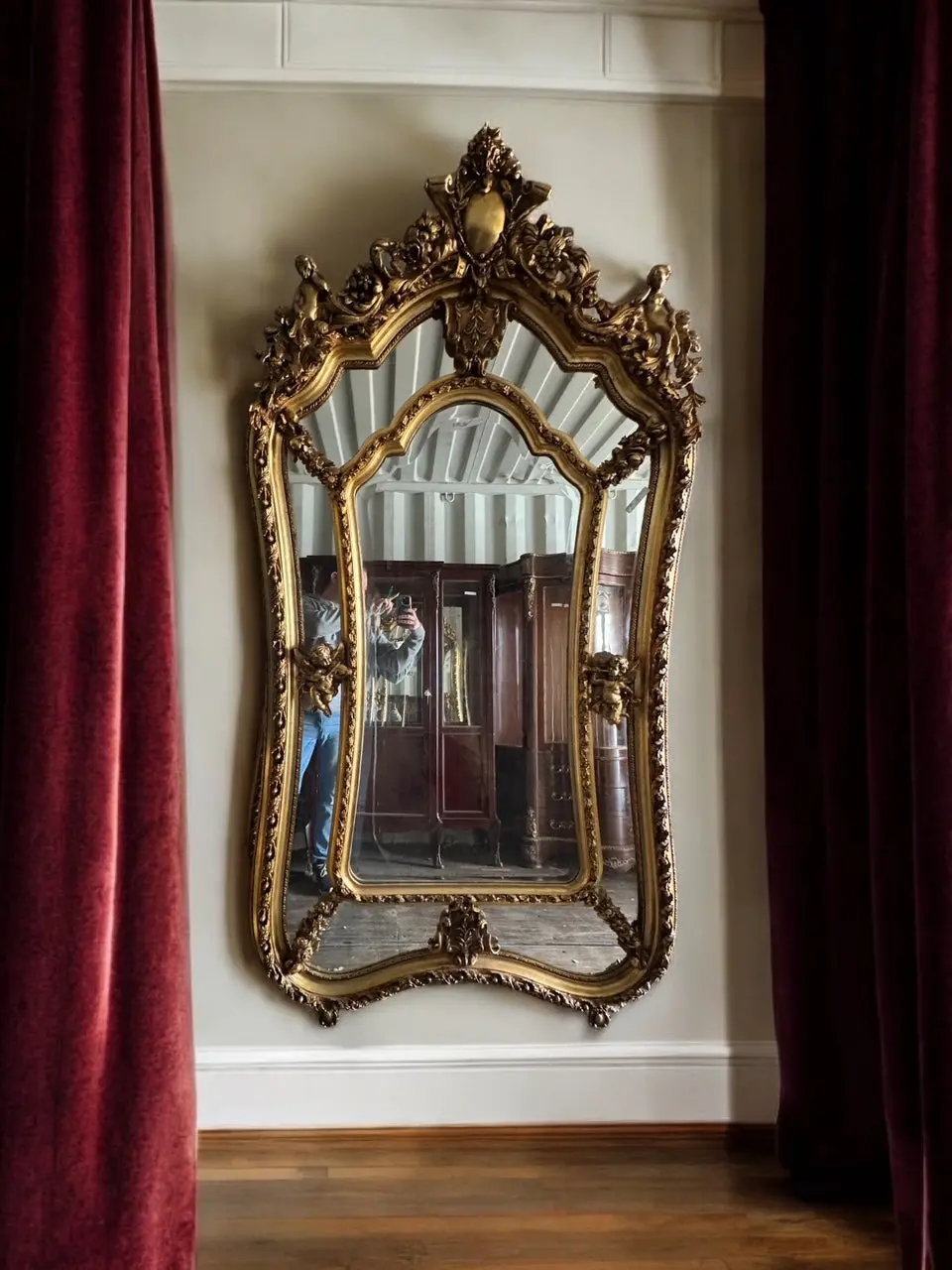 Gold Gilt Cherubian Mirror 1