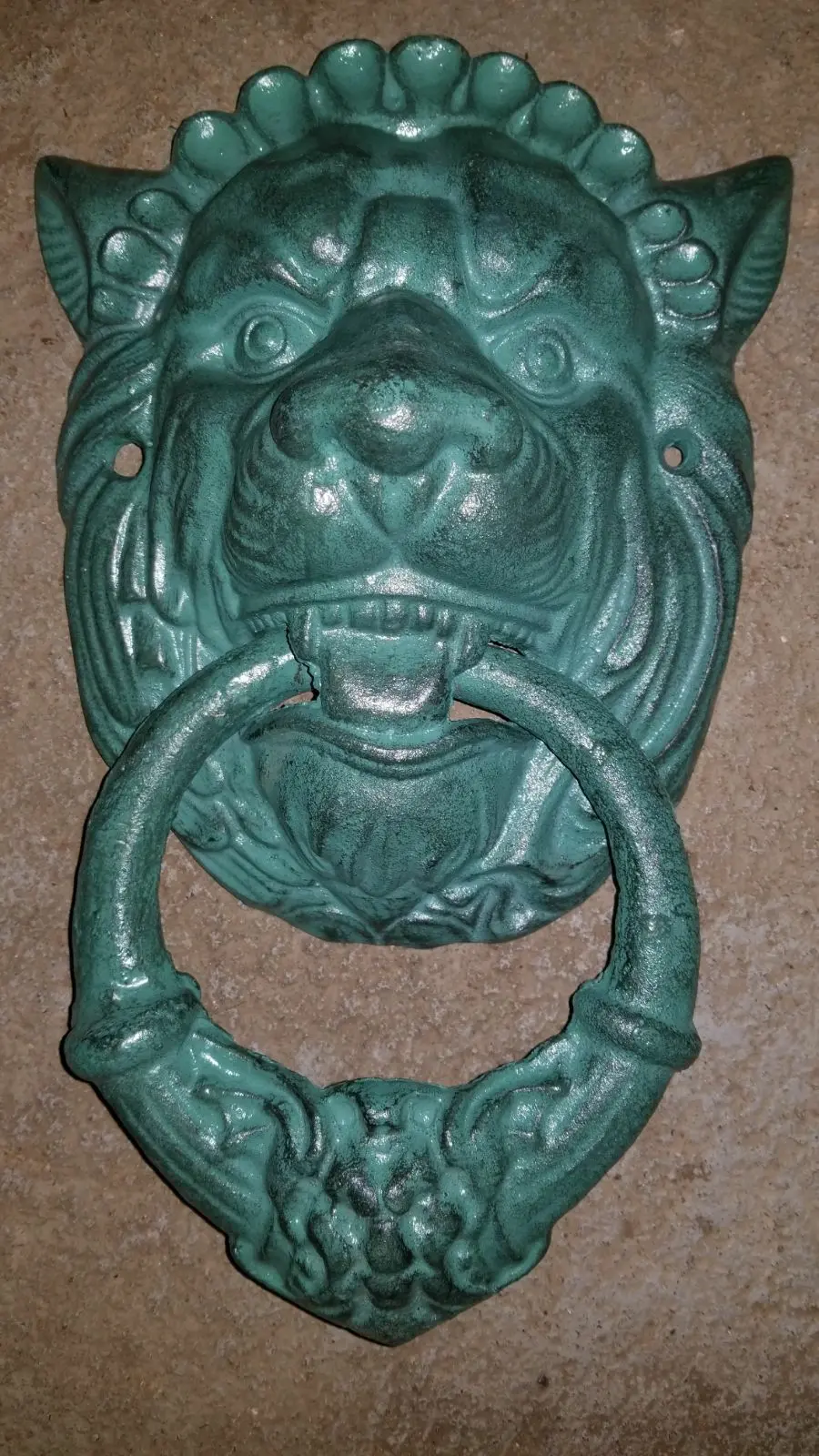 Lion Door Knocker -Cast Iron Gothic Lion Head 1