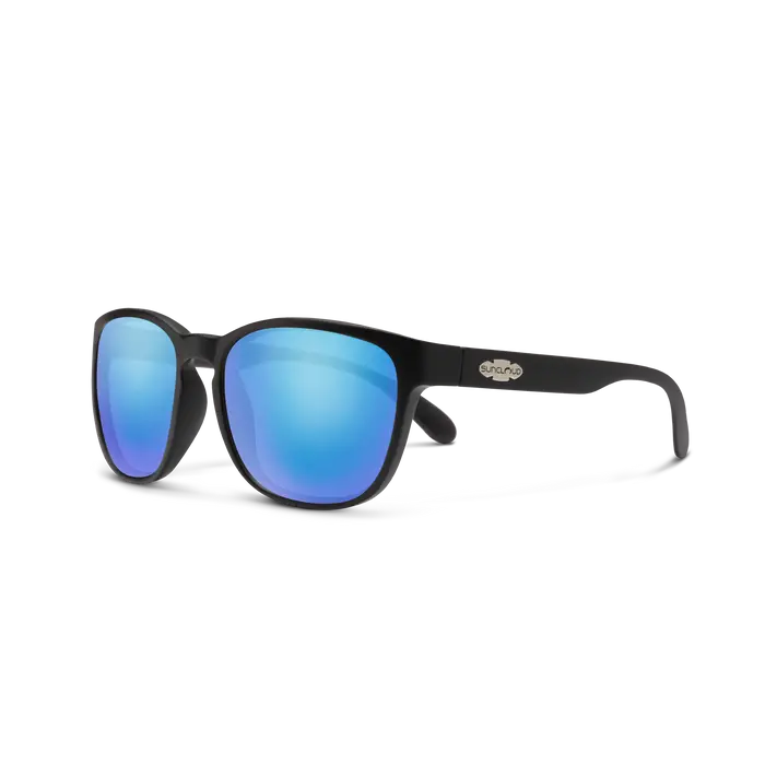 Loveseat - Matte Black + Polarized Blue Mirror Lenses 1
