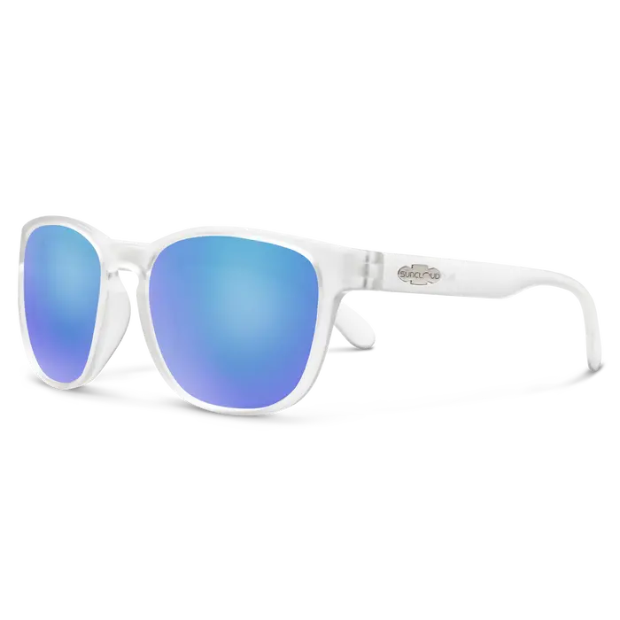 Loveseat - Matte Crystal + Polarized Blue Mirror Lens 1