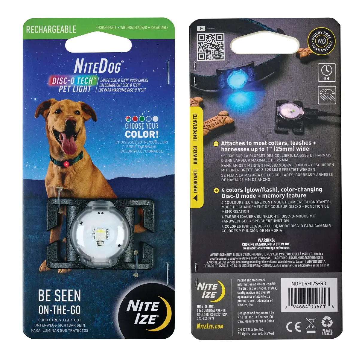 Nitedog™ Rechargeable Pet Light - Disc-O Tech™ 1