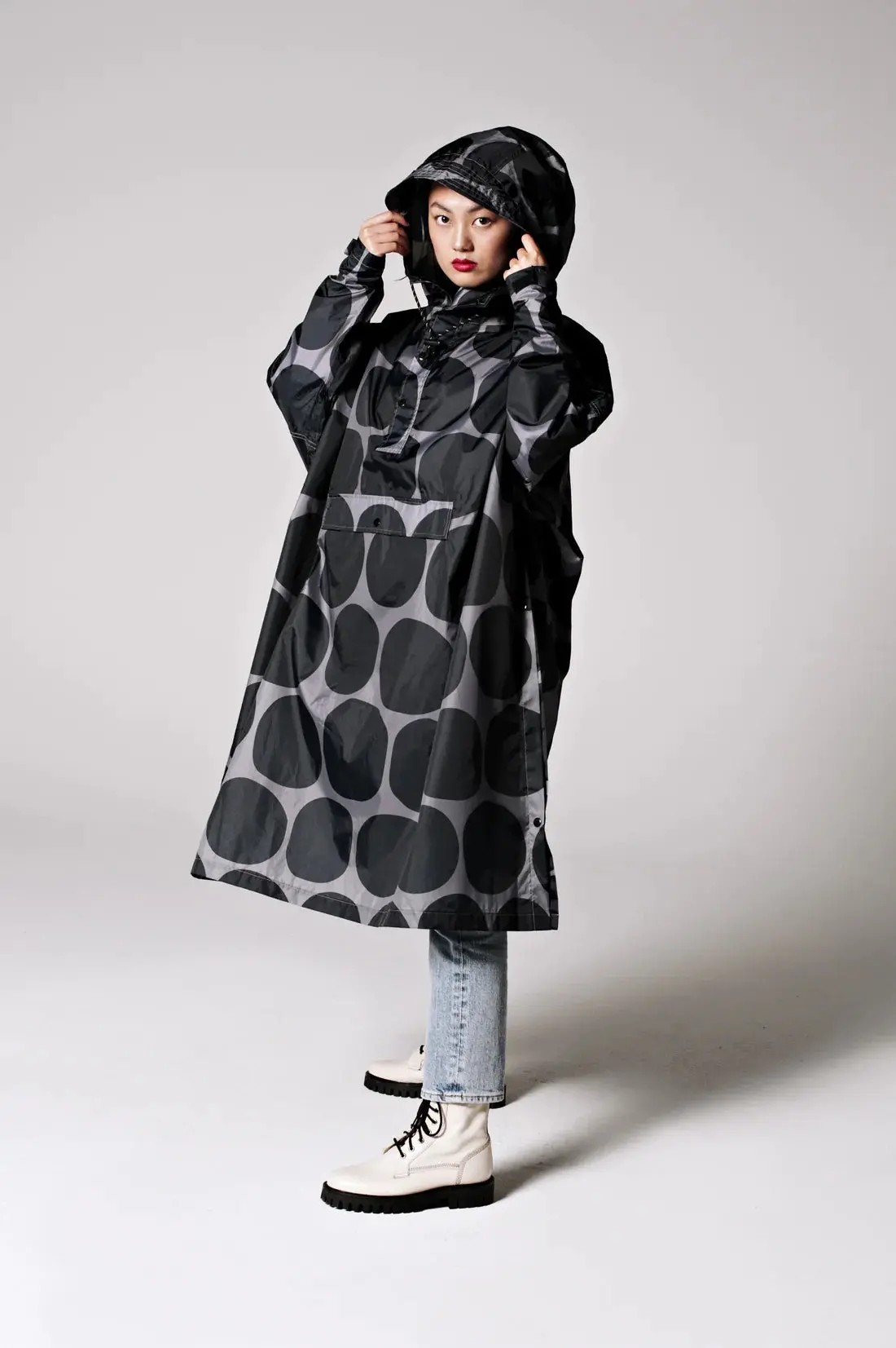 Black Polka - Rain Poncho 1