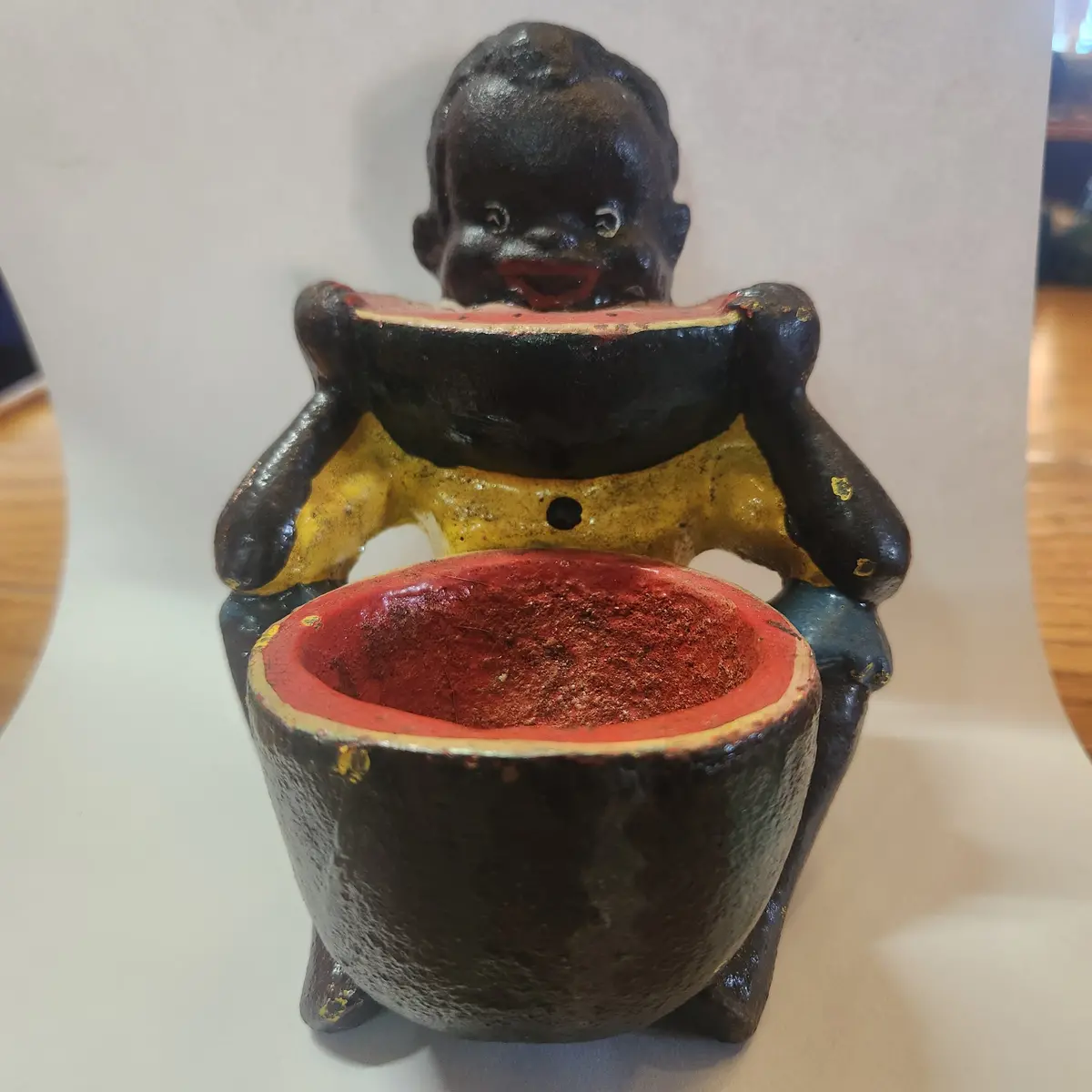 Cast Iron Boy Eating Watermelon 1