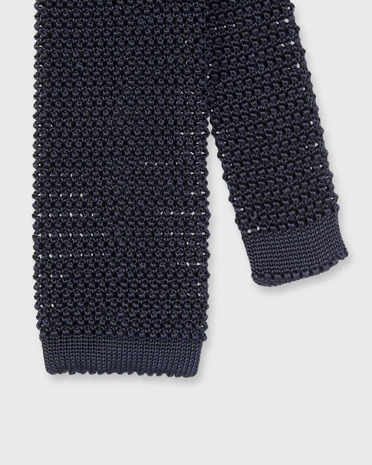 Silk Knit Tie In Dark Navy 1