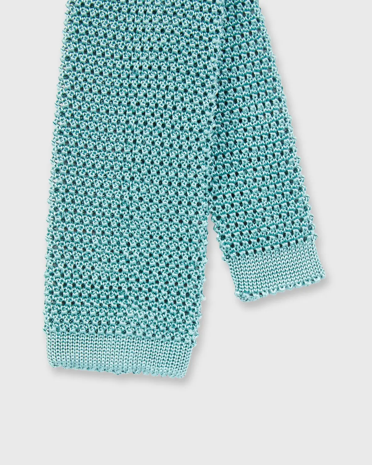 Silk Knit Tie In Sea Green 1
