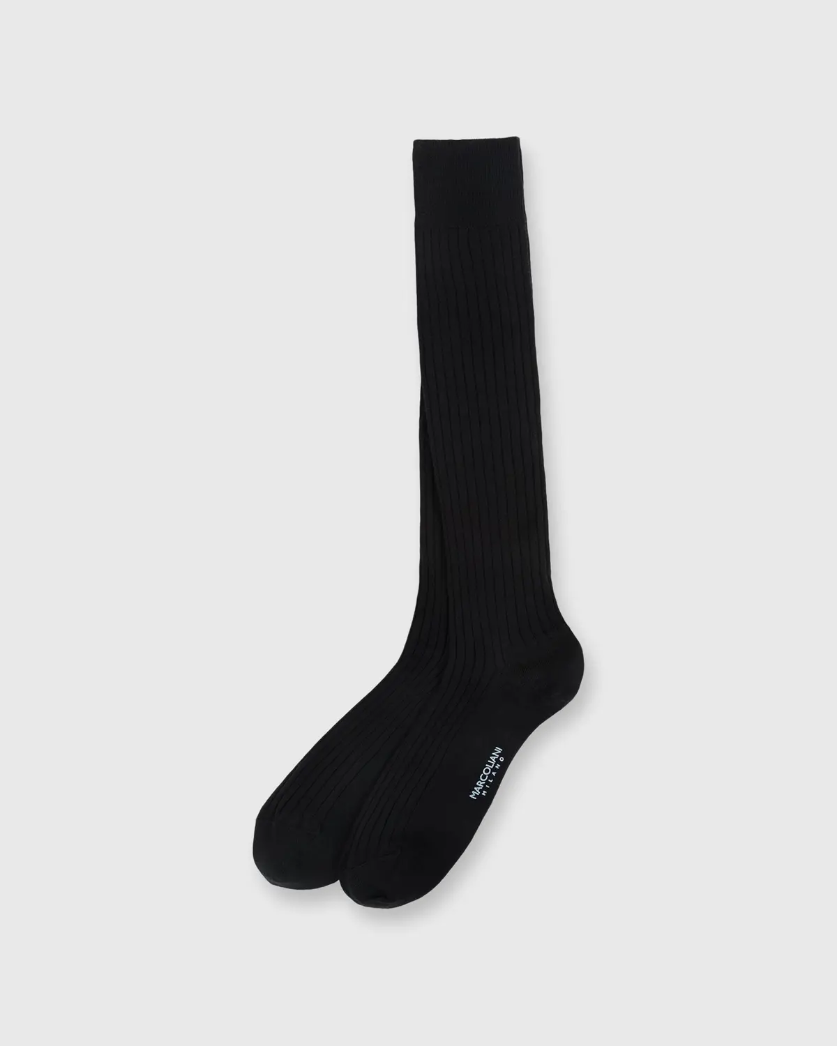 Over-The-Calf Dress Socks In Black Extra Fine Merino 1