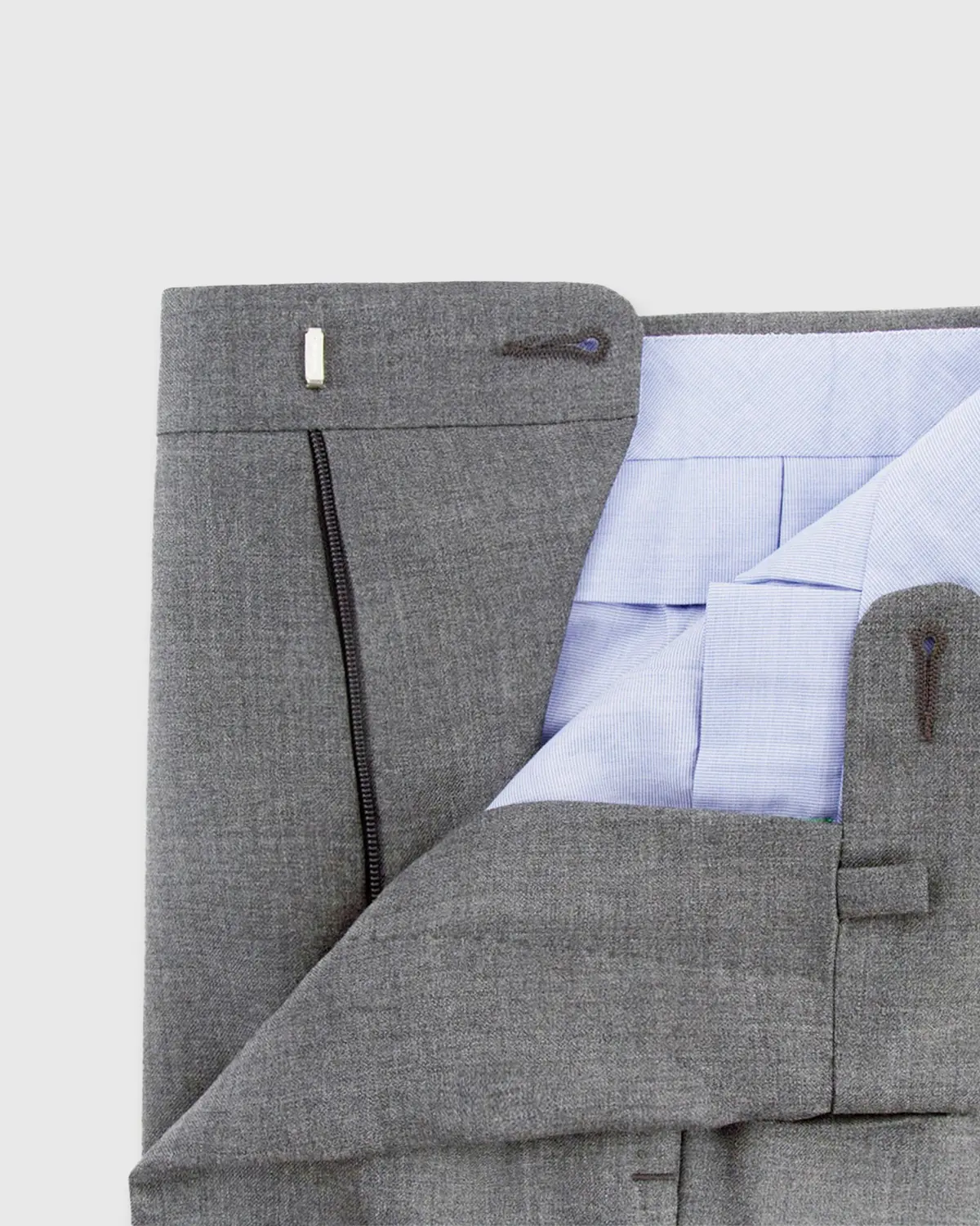 Dress Trouser In Oxford Grey Lightweight Twill 4