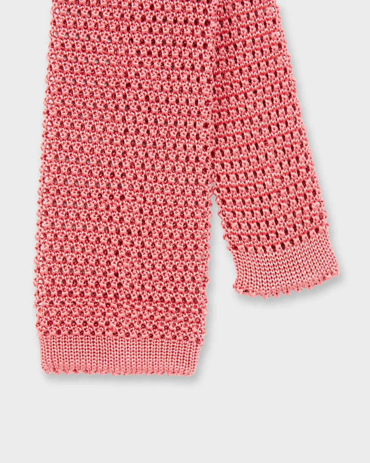 Silk Knit Tie In Coral 1