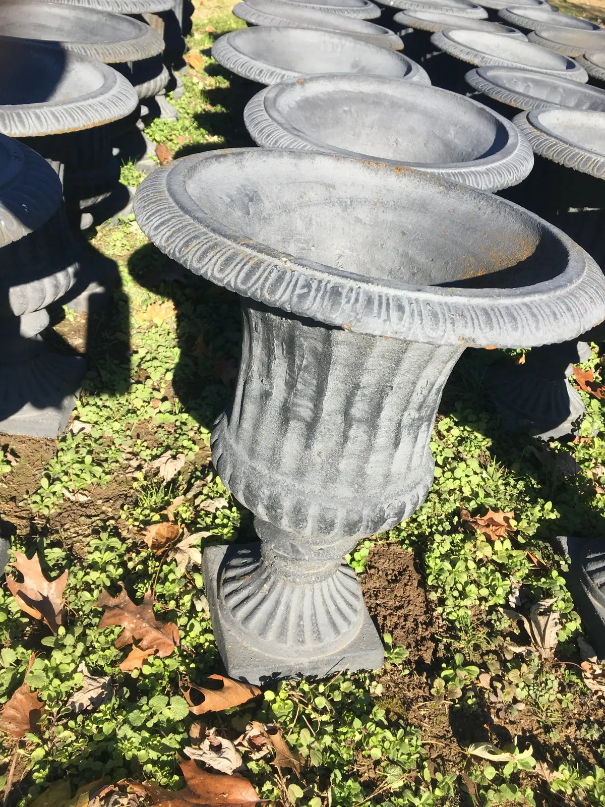 Cast Iron Tall Urn 2
