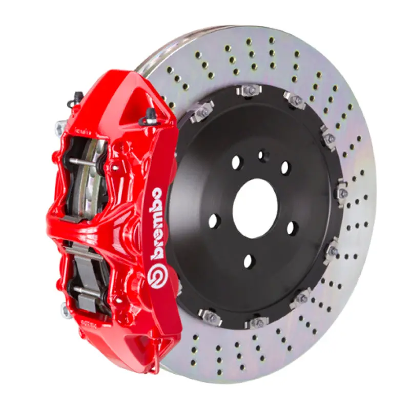 Brembo Gt Big Brake Kit For Bmw 528I & 528I Xdrive (F10/F11, 2011–2016) – Front, 6-Piston Calipers, Drilled 405X34Mm Two-Piece Rotors (Red Finish) 1