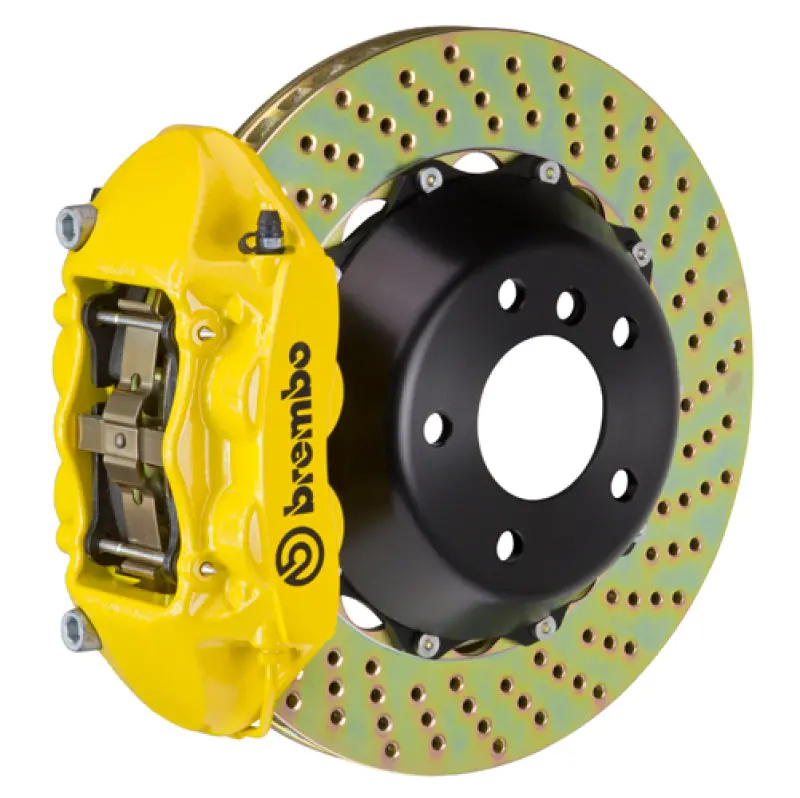 Brembo Gt Rear Big Brake Kit – For 1996–2005 Ferrari 550/575 (Excl. Gtc), 380X28Mm Drilled Rotors, Yellow Calipers 1