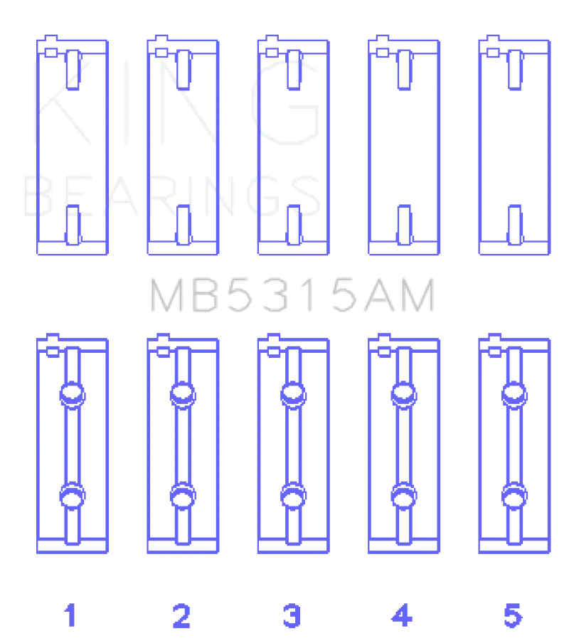 King Mitsubishi 4G63T/4G64 (Size Std) Main Bearing Set 1