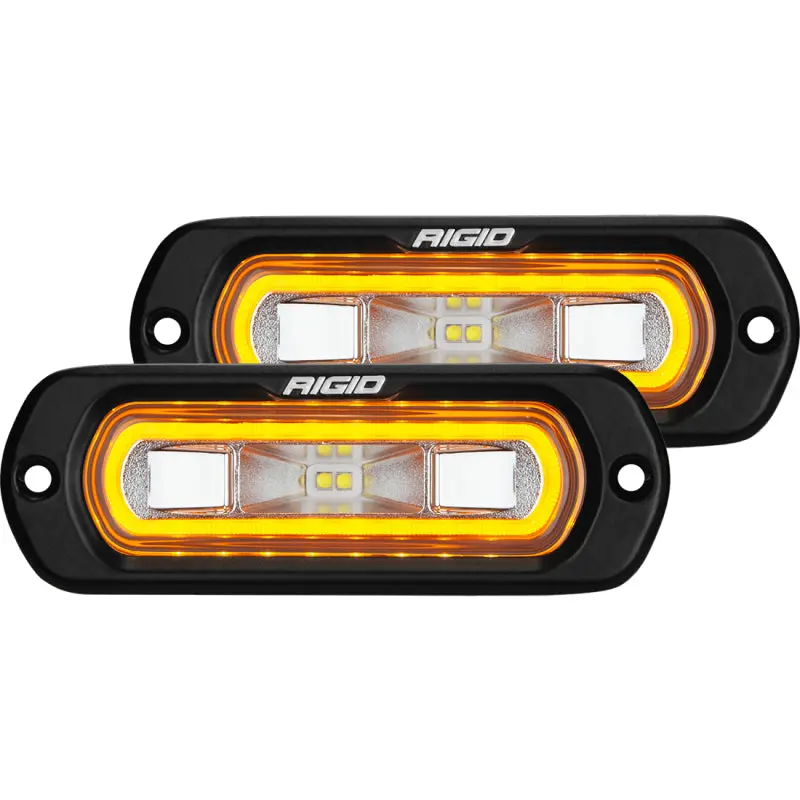 Rigid Industries Sr-L Series Flush-Mount Led Spreader Lights – Red Halo Accent, Universal Fit 1