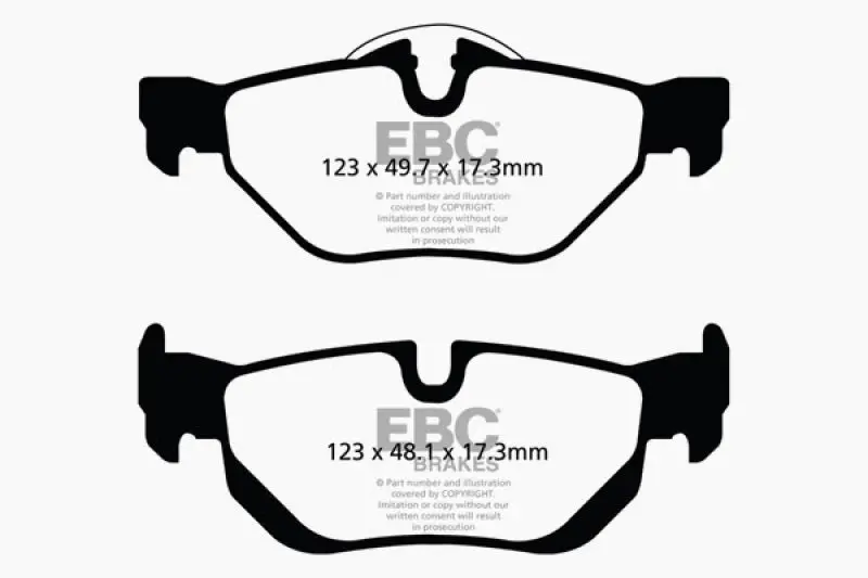 Ebc Yellowstuff Rear Brake Pads – Optimized For 2013+ Bmw X1 2.0 Turbo (Xdrive28I) 1