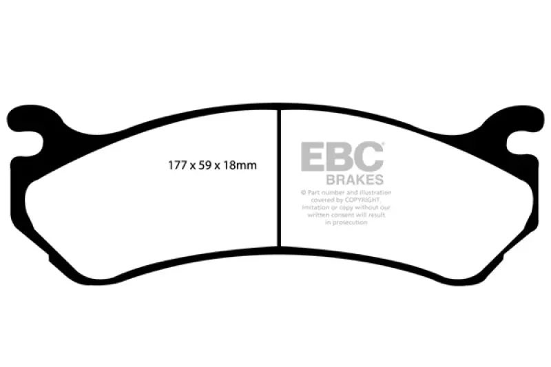 Ebc Ultimax2 Front Brake Pads For 2002 Cadillac Escalade 5.3L (Compatible With Akebono Rear Calipers) 1