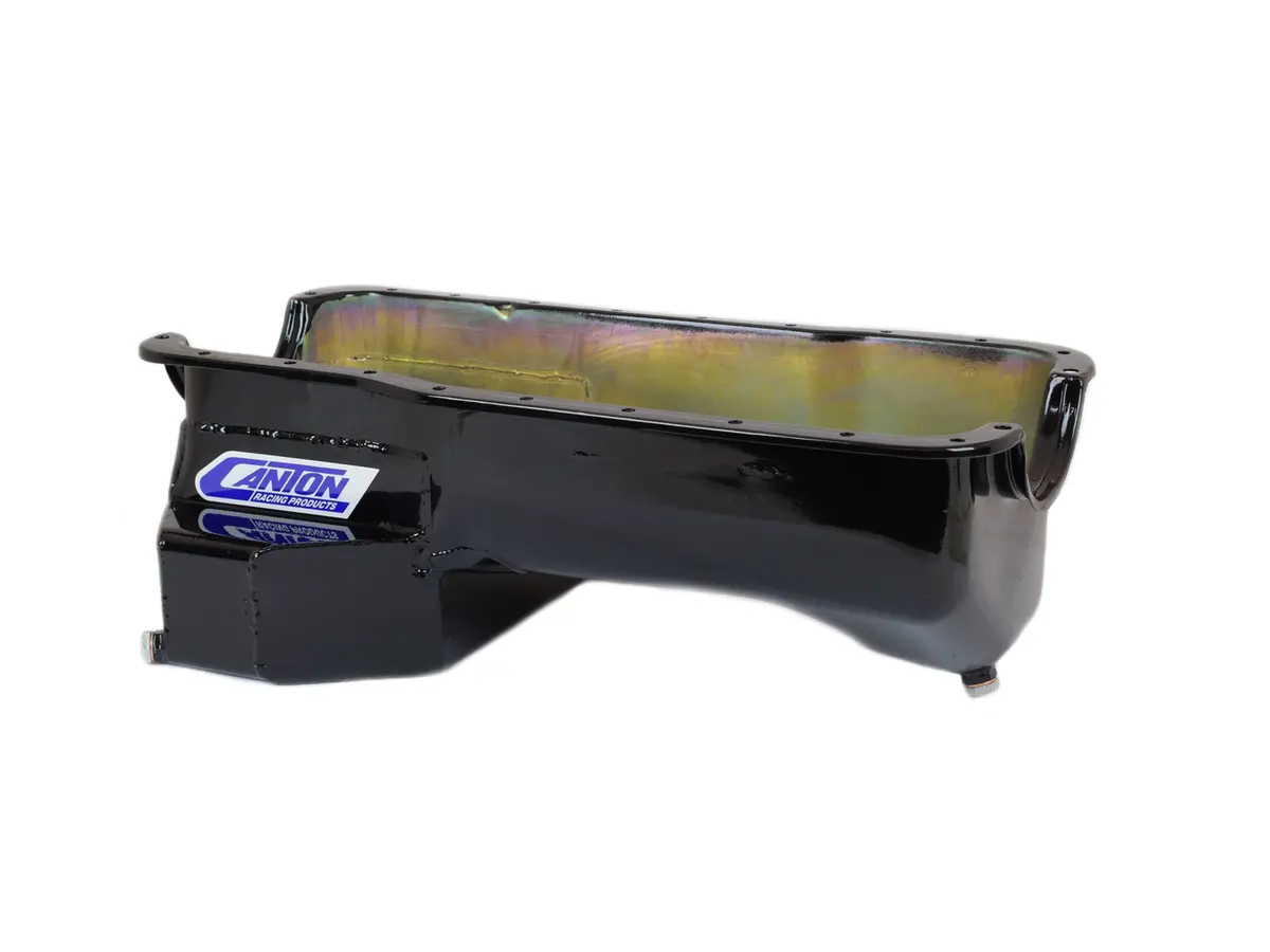 Canton 15-694Blk Oil Pan Ford 351W Fox Body Mustang Rear T Sump Road Race Pan 1