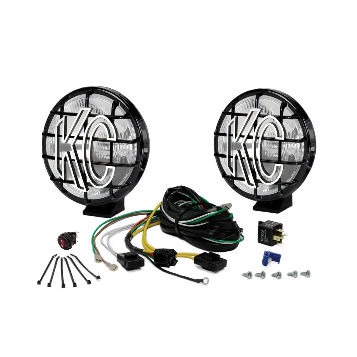 Kc Hilites Apollo Pro 6-Inch Halogen Lighting System – 2-Light Spread Beam Kit (100W) 1