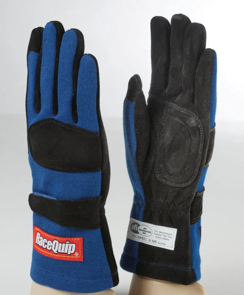 Racequip Sfi-5 Rated Blue Two-Layer Racing Gloves – Size Xl 1